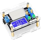 DROK Boost Buck Converter, DC 5.5-30V to 0.5-30V 5V 12V 24V Output Adjustable Power Supply Regulator Module, 4A 35W High Power Voltage Step Up Down Converter Board with Case LCD Display