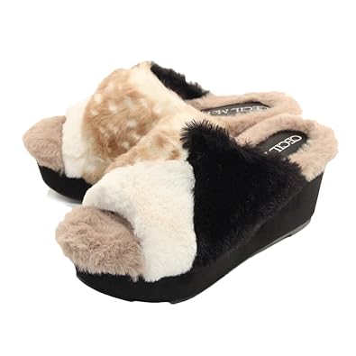 Amazon セシルマクビー Cecil Mcbee Mixカラーファーサンダル