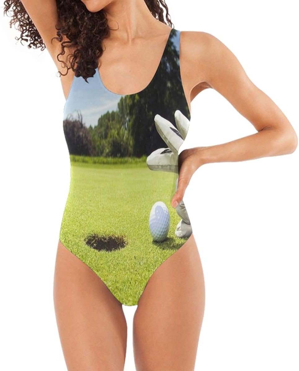 One Piece Swimsuits For Women Sport Golf Ball Women One Piece Swimwear 