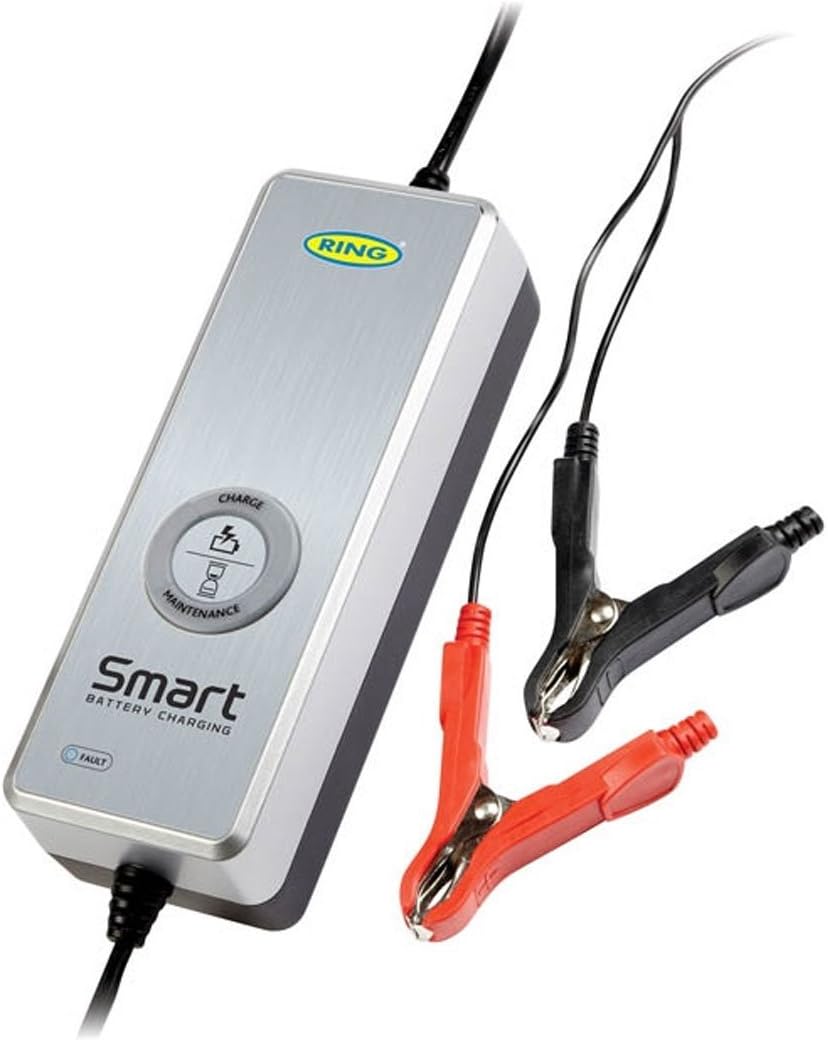 Ring RSC604 4A Smart Battery Charger, 12V Vehicles to 2.0L, All Battery Types, START/STOP