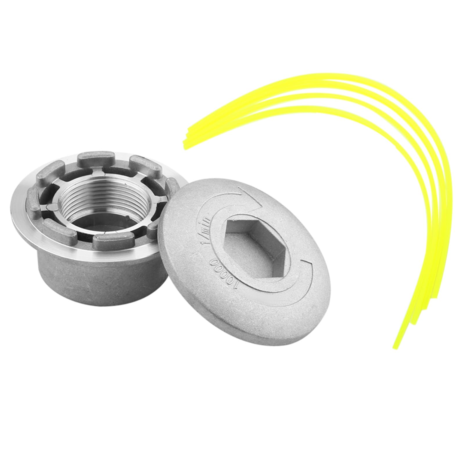 Trimmer Head, Universal Lawn Mower Head Aluminum Strimmer Grass Brush Cutter Head Rope Set Brush Cutter Accessories (2.8 * 1.8 Inch)