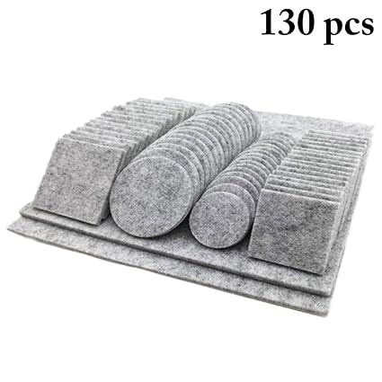 Outgeek 130PCS Furniture Pads Felt Self Adhesive Furniture Feet Pads Furniture Grips
