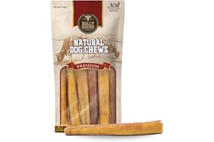Bully Bunches Premium 6 Inch Jumbo Odor-Free Bully Sticks for Medium & Large Dogs - Long Lasting Chews for Oral Care - All Natural & Single Ingredient, 100% Beef Dog Treat, Rawhide Free (6 Pk)
