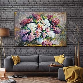 Floating Framed Canvas Wall Art for Living Room, Bedroom Bouquet Canvas Prints for Home Decoration Ready to Hang - 16x24 inches