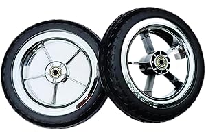 Milageto 2X Inflation Tire Wheel 8 inch Tire Wheel Simple Installation Replace Pneumatic Air Filled Tires for All Purpose Uti