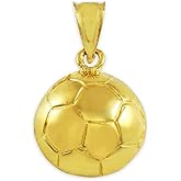 14k Gold Sports Charm Soccer Ball Pendant