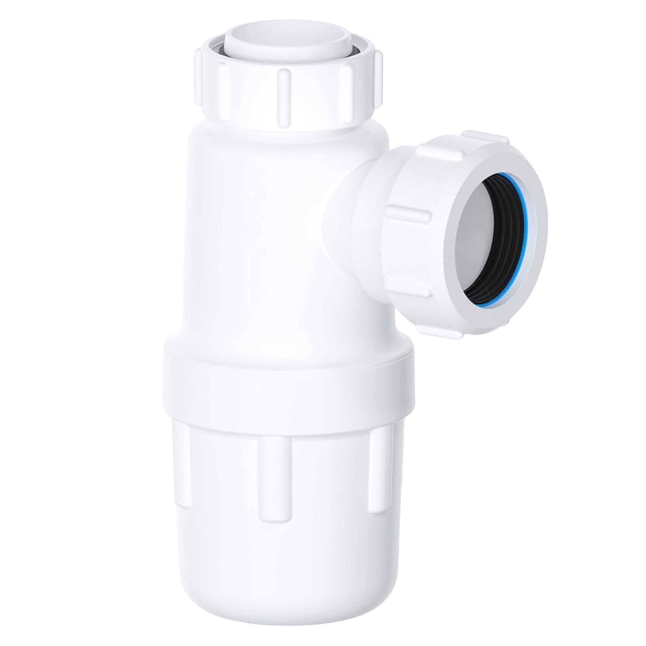 PlumbEZ Bottle Trap 32mm 1-1/4" with Anti-Slip Ring, Kitchen Sink Waste Kit, BS EN 274-1 Compliant Urinal Bottle Sink Trap for Efficient Drainage.
