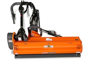 MechMaxx 72" PTO Drive 3 Point Hitch Offset Flail Ditch Bank Mower for 70-100HP CAT 2 Tractor, 90'' Offset Distance,55°/90° Rotation Angle, 18 Hammers, Model VAM72