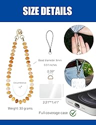 Handmade Natural Gemstone Beaded Charm Cell Phone