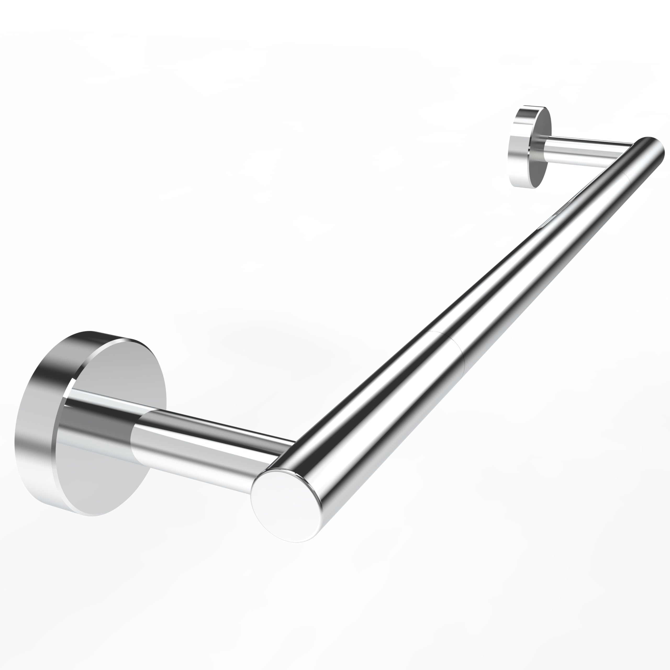 WZRUA Towel Rail Wall Mounted, 304 Stainless Steel Chrome Towel Holder 50.8cm, Drilling Towel Rail for Bathroom(45.8cm Center to Center)