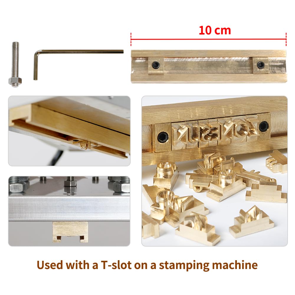 ZONEPACK Stamping Mold Copper Brass Stamping Flexible Letters Numbers Alphabets Symbols Characters Molds CNC Engraving Molds for Hot Foil Stamping Machine (83pcs Time New Roman with Wood Box)