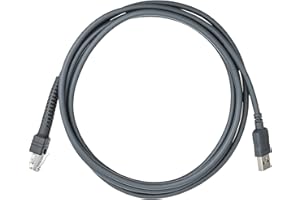 SOTESIN USB Cable for Symbol Zebra Motorola Barcode Scanner, USB to RJ45 Cable, CBA-U01-S07ZAR LS2208-SR DS2208 DS8178 LS1203 LS4208 DS4208 DS9208 DS4308 LI4278 (2M/7FT Flatted USB Port)