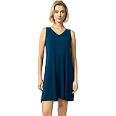 GYS Womens Bamboo-Derived Viscose Nightgowns Soft Sleeveless V Neck Nightdress Lightweight Sleep Shirt S-4XP