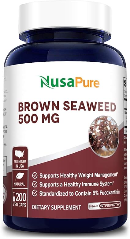 Amazon Com Brown Seaweed Extract 500mg 200 Veggie Capsules 200 Day Supply 100 Vegetarian Non Gmo Gluten Free Fucoidan Supports Healthy Immune System Health Personal Care