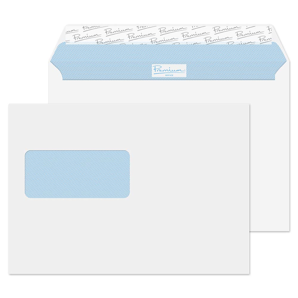 Blake Office C5 162 x 229 mm 120 gsm Peel & Seal Wallet High Window Envelopes (34217) Ultra White Wove - Pack of 500