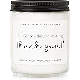LUMELOOM Thank You Gifts for Women, Men - 9oz Lavender Scented Soy Wax Candle - Thank You Candle, Hostess, Appreciation Gifts for Women, Teacher, Coworkers, Nurse, Friend, Boss, Employee
