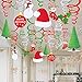 30 Pcs Christmas Hanging Swirl Decorations Party Swirls Foil Hanging Ceiling Décor Swirl Streamers with Cutouts of Christmas Trees Hats Snowmen Stockings Holly Leaves Merry Christmas Cards for Holiday Party Supplies Photo Booth Backdrop