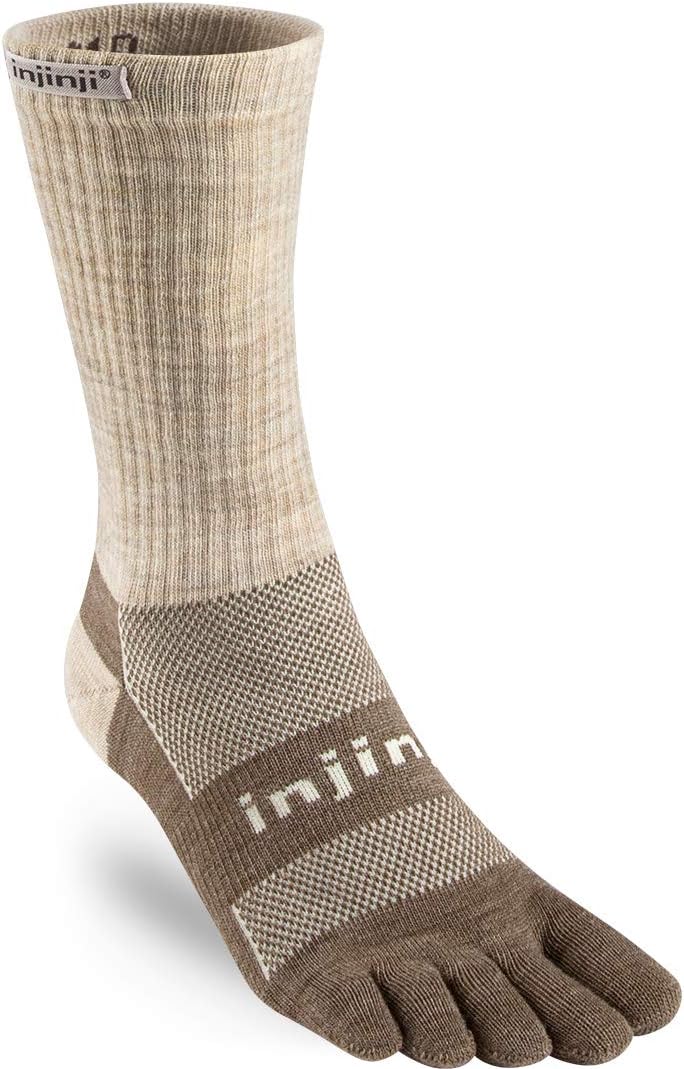 Injinji Men's 2.0 Outdoor NuWool Toe Socks, Midweight Crew Merino Wool
