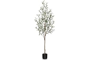 Kazeila Artificial Olive Tree Realistic Fake Silk Tree 5 Feet Tall Faux Plant for Home Decor Indoor