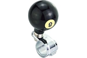 Lunsom 8 Ball Shape Wheel Spinner Resin Steering Suicide Knob Driving Power Handle Control Grip Booster Car Turning Aid Helper Fit Most Vehicle