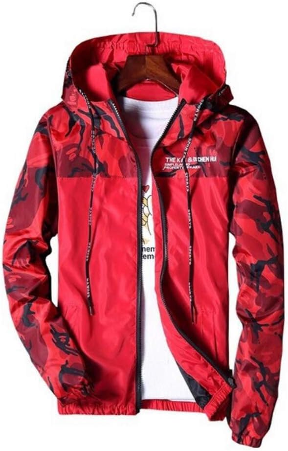 red hiking jacket