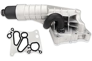 COUNCROSS 2711801410 Aluminum Engine Oil Cooler Oil Filter Housing Compatible with Mercedes-Benz C250 SLK250 1.8L 2012 2013 2014 2015 Replace 2711801410AL