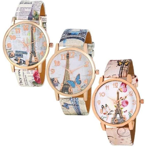 Acnos Special Super Quality Analog Watches Combo Look Like Preety for Girls and Womne Pack of - 3(PRIS-3COM)