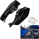 Gloss Black Mid Frame Air Deflector, Heat Shield Deflector Compatible for Harley Davidson Touring 2009-2024 Road Glide Street Glid Road King (Black)