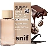 Snif Midnight Grind Laundry Detergent, Bold, Rich Espresso Scent, 64 Loads, Non-Irritating to Skin, Clean, Non-Toxic, Vegan, Cruelty Free, 16oz