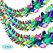 Long Tropical Multicolor Tissue Flower Banner Garland for Hawaiian Themed Party Moana Party Luau Supplies Decorations (3pack)
