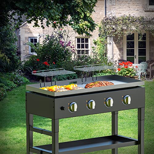 Windschutz & Warmhalterost Für Blackstone 36'' Grill – Perfektes Zubehör Für Outdoor-Grillen