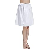 BEAUTELICATE Womens Half Slip 100% Cotton Vintage Underskirt in 3 Lengths