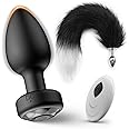 Anal Plug Vibrator Double Sensation- 2Pcs Anal Vibrating Training Kit with Remote Control 10 Frequency Vibration Modes, Prostate Massager Butt Plug for Ultimate Adult Pleasure, Ideal for Men Women
