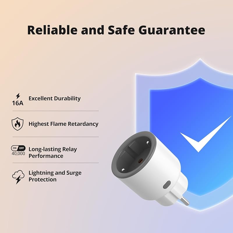 S60ZBTPF Prise Intelligente Zigbee à relais, Blanc/Gris, Contrôle à Distance, Suivi Énergétique, Programmation, Protection contre les Surcharges, Répéteur, eWeLink, Hub Requis