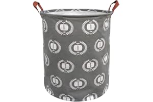 BOOHIT Storage Baskets,Canvas Fabric Laundry Hamper-Collapsible Storage Bin with Handles,Toy Organizer Bin for Kid's Room,Office,Nursery Hamper, Home Decor (Wreath football)
