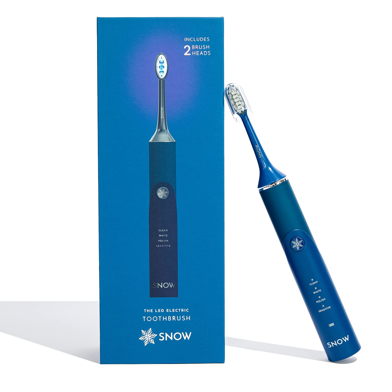 SNOW LED Electric Toothbrush - Perfect for Teeth Whitening and Cleaning - Perfect for Adult, Kids, and Family - Sonic Technology, Blue