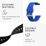 kwmobile TPU Silicone Watch Strap Set for Xplora X6 Play Small Black Dark Blue view 3