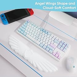 Sushret Angel Wing Cloud Keyboard Wrist Rest, Soft