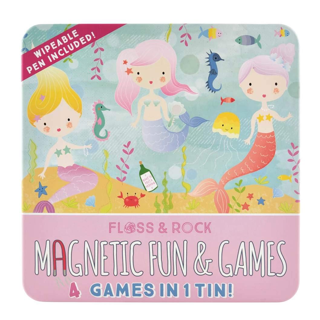 Floss & Rock Magnetic Games Compendium (Mermaid) - 4 Games - Ages 3-10