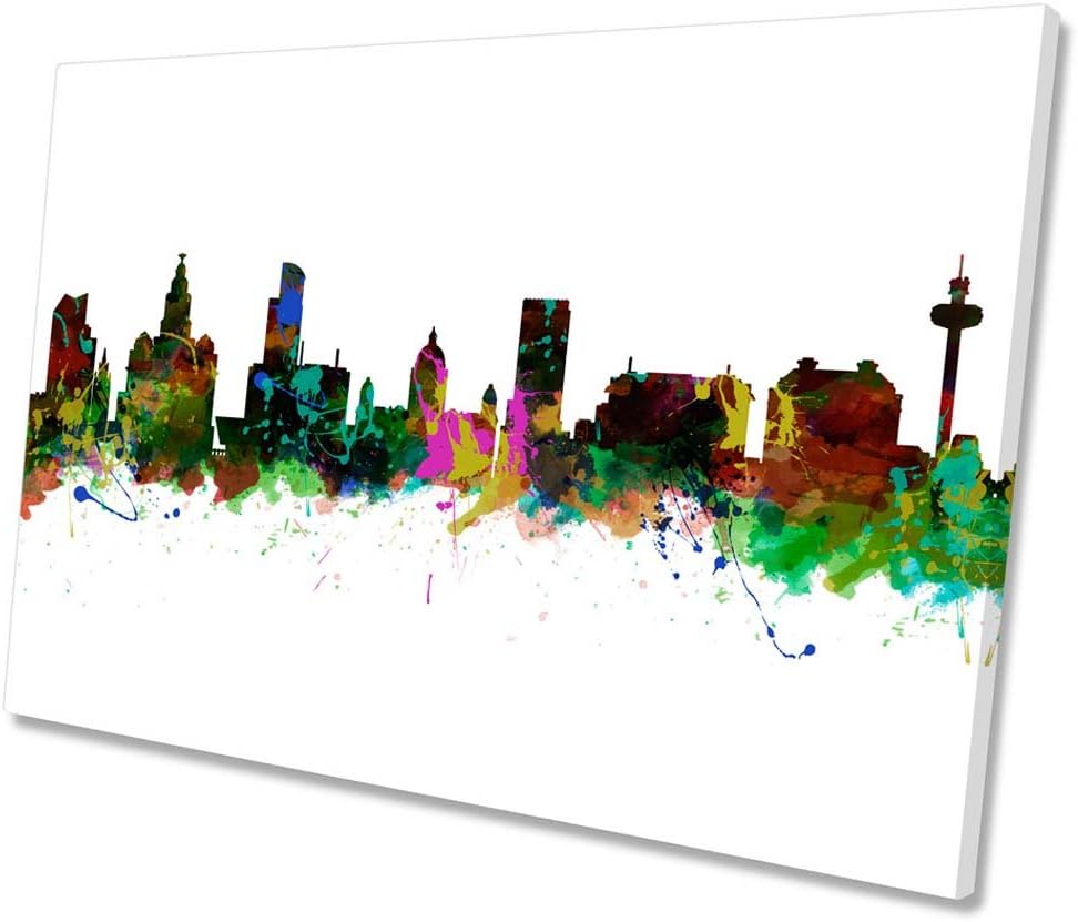 canvasINK City of Liverpool Skyline Modern CANVAS WALL ART Framed Print 30 x 20 inch