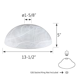 Aspen Creative 23133-11A Etched Alabaster Shade for