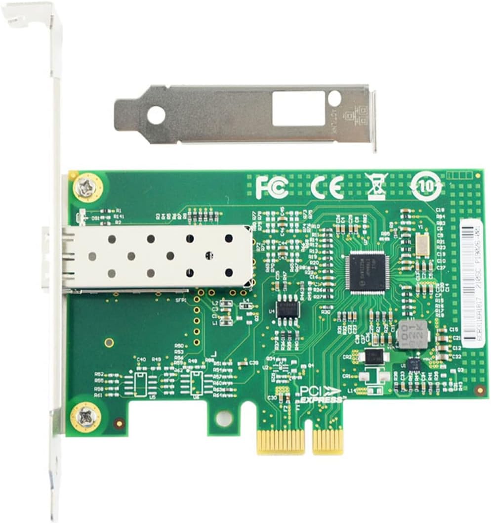 Bcowtte I210AS PCIe X1 Gigabit SFP Fiber Optic Network Card Desktop Server 1
