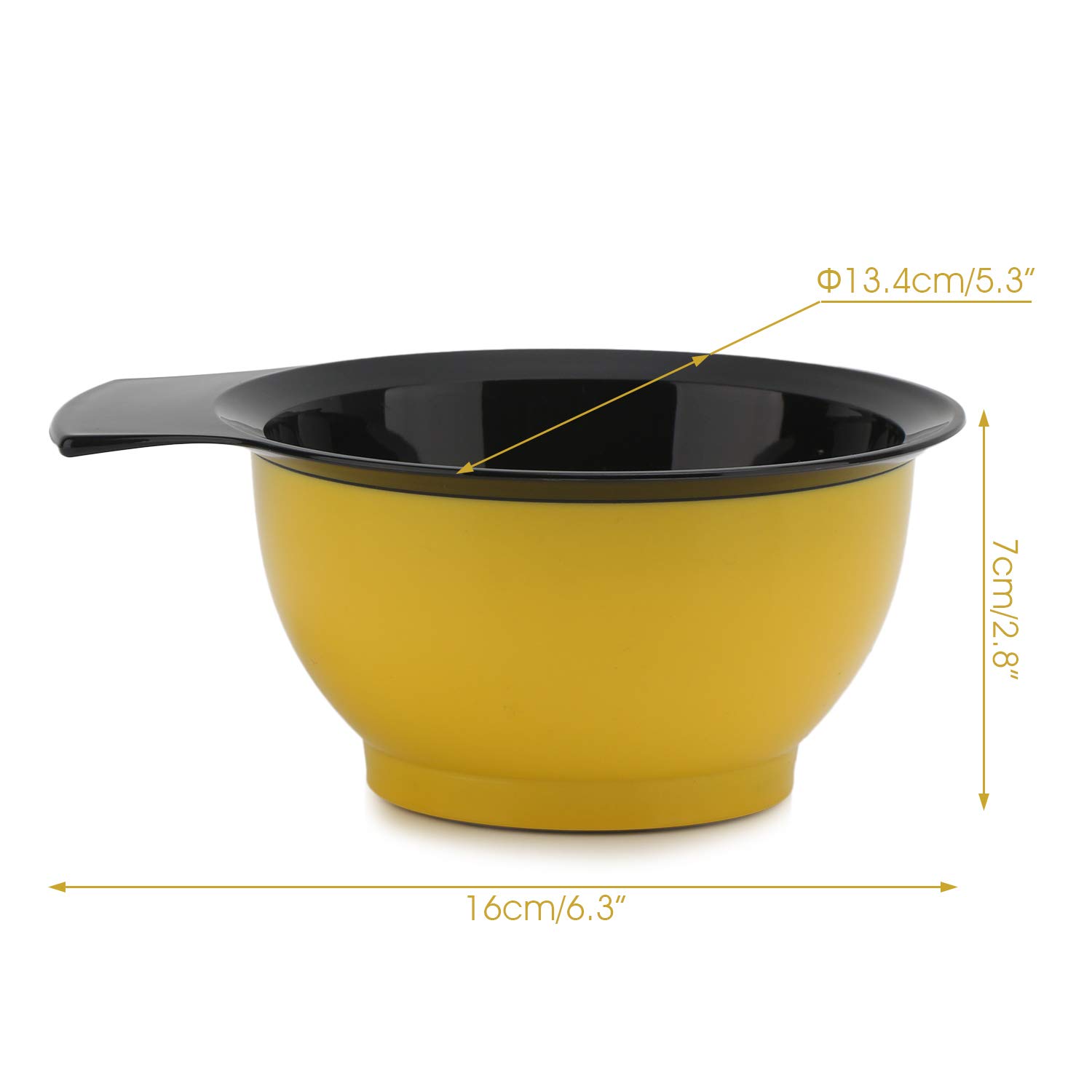 Salon Color Bowls, 3 Counts Hair Coloring Bowls Salon Professional Dyeing Coloring Tool Kit for Hairdressing, Color Mixing Tint Bowl Set, Light Plastic Home DIY Mixer : Beauty