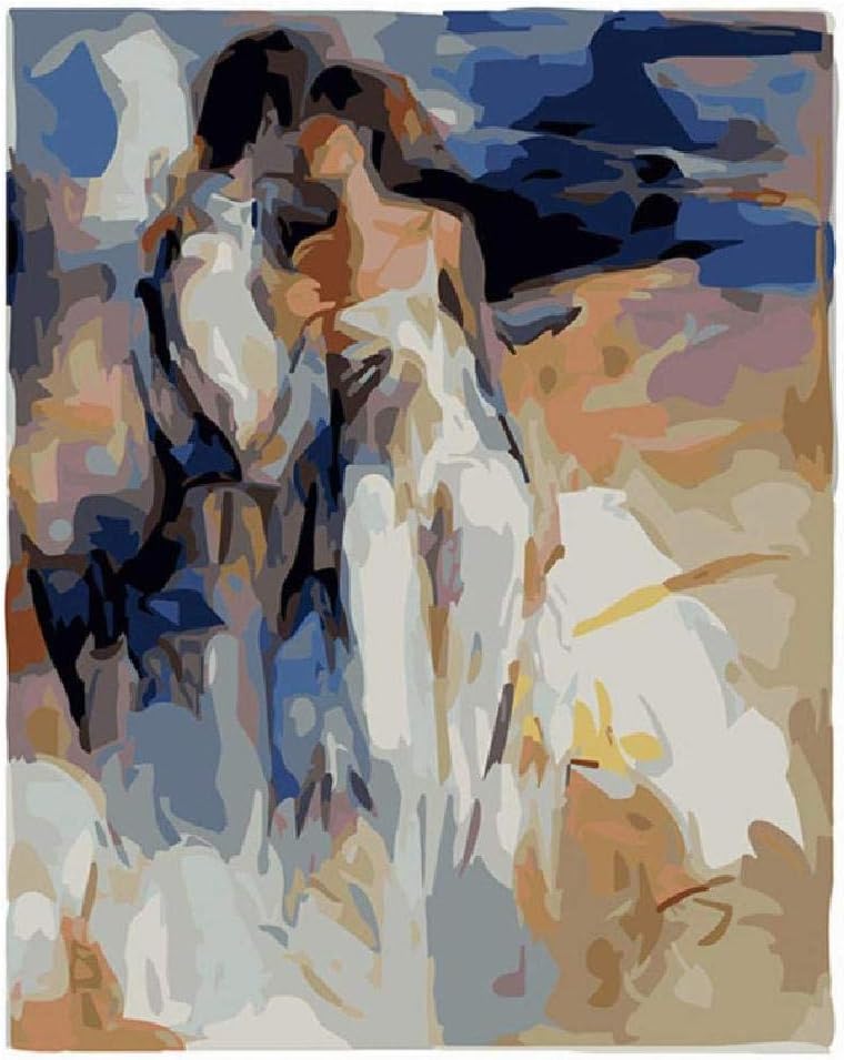 Paint by Numbers for Adults DIY Acrylic Painting by Numbers Kit for Adults Kids Abstract Lovers Kissing 100X180cm