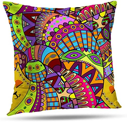 Kutita Art Pillow Covers,Decorative Cat Ornamental Abstract Animal Art Artistic Throw Pillow Case Cushion for Sofa Living Room 20X20 Inch
