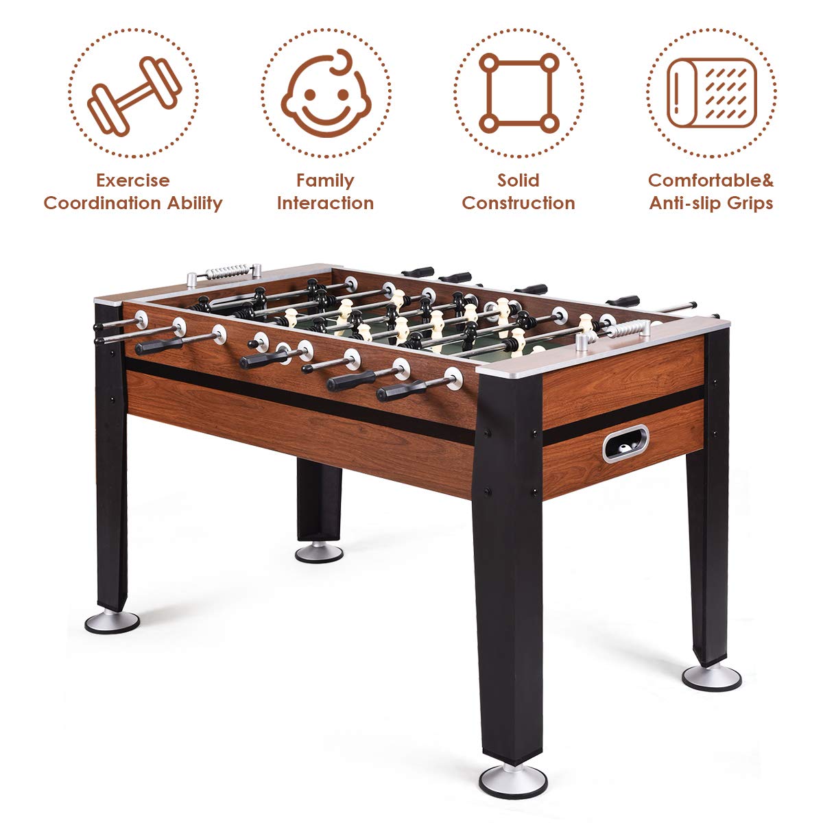 Goplus 54 Foosball Table Soccer Game Table Competition Sized Football Arcade For Indoor Game Room Sport