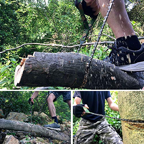 Rope Saw Tree Saw High Limb, 1 Pcs 24 Inch Pocket Chainsaw with Handles