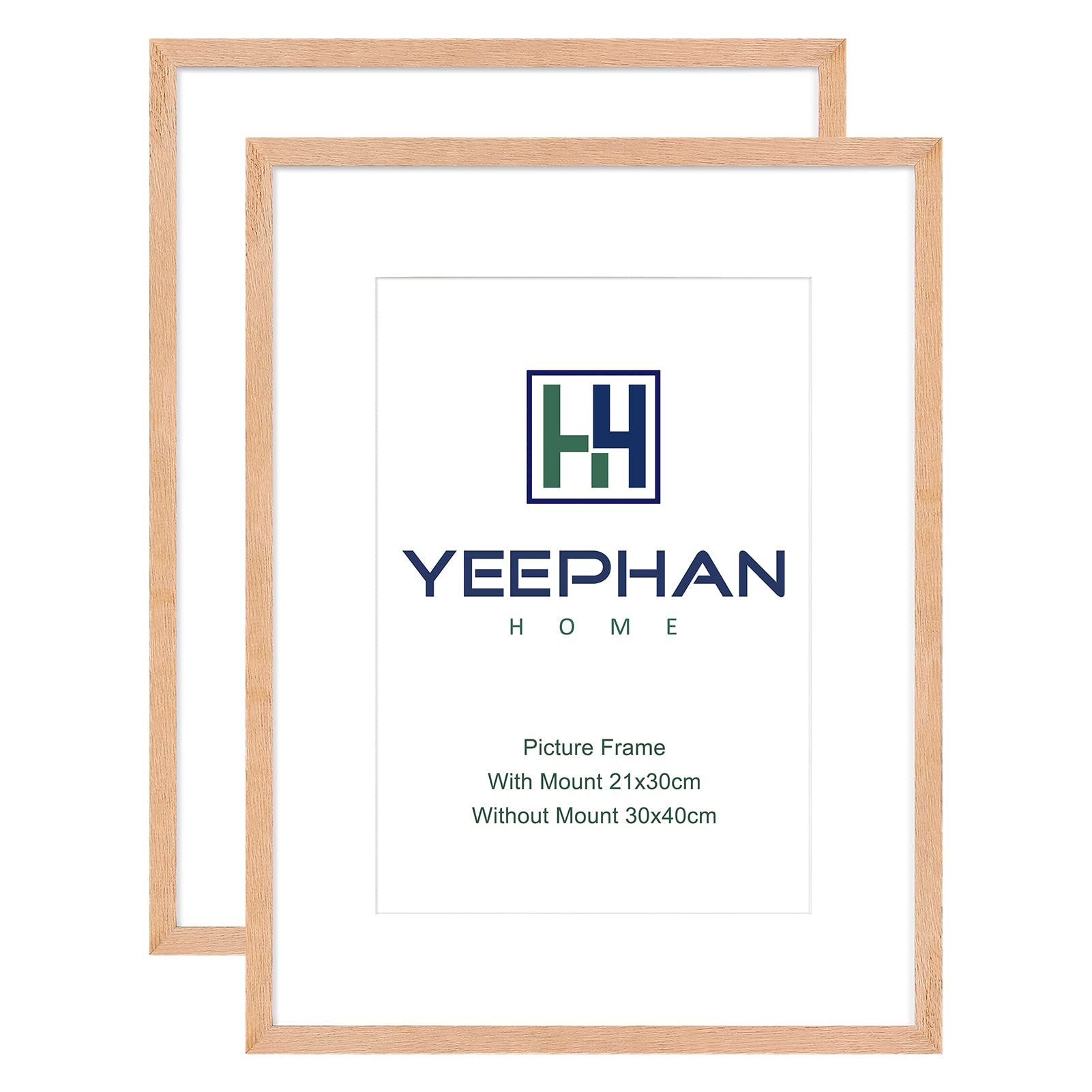 12x16 inch (30x40 cm) Picture Photo Frame Made of Solid OAK Wood with Perspex front Display a4 picture with Mat or 12x16 inch photo Without Mat for Wall Mountin,Set of 2