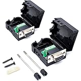 Oiyagai 2 Pcs DB9-G3 9Pins Female Adapter to Screw Connector RS232 Serial to RXD TXD GND 235 Terminal Signal Module with Case
