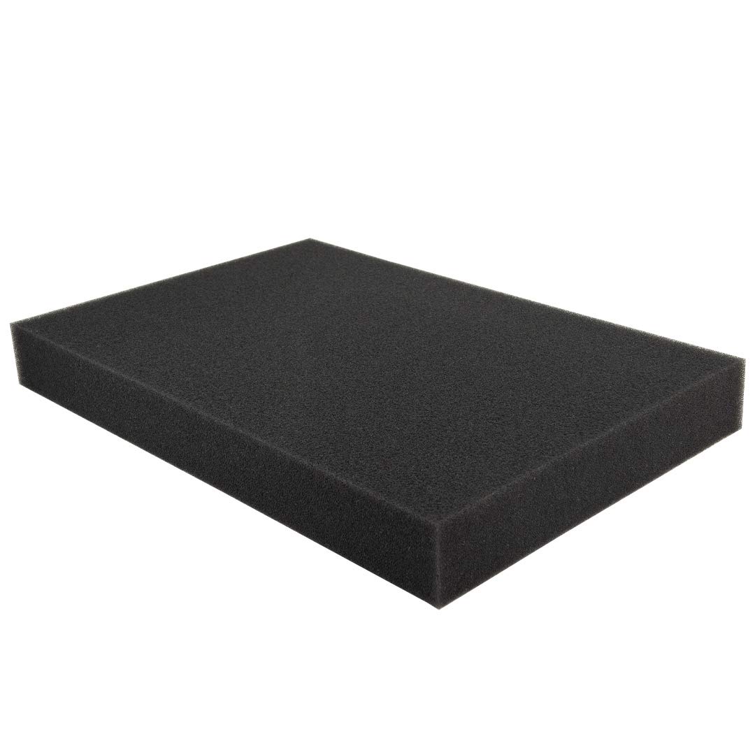 Aquarium Poret® Polyether Biochemical Filter Pond HMF Filtration Sponge Filter Foam Sheet Sponge Pad for Fish Shrimp Tank Pond Reef Canister Media 45x31x5cm (Black, PPI 45 fine (shrimp safe))